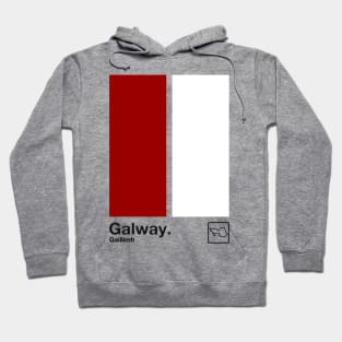 County Galway / Original Retro Style Minimalist Poster Design Hoodie